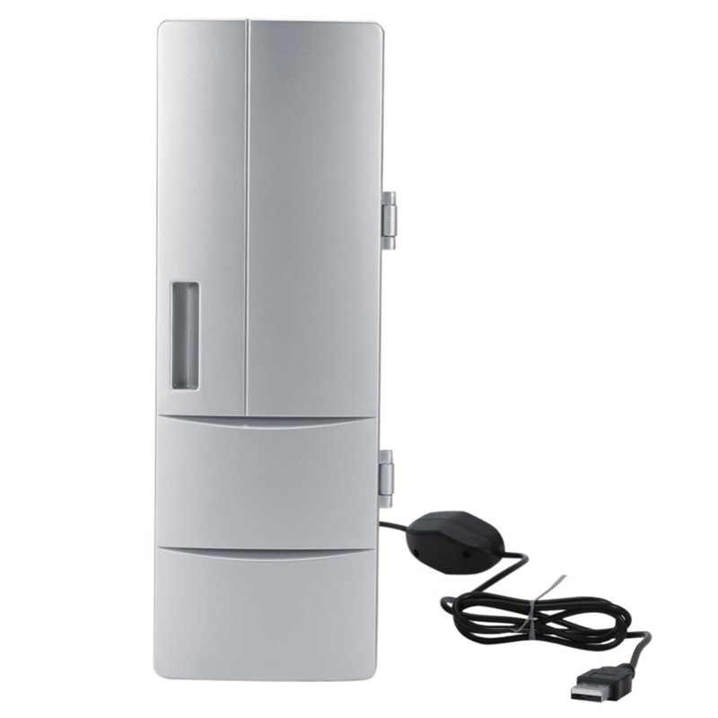 Kylskåp mini usb kylskåp frysburkar dricka ölkylare varmare resekylskåp isbox bilkontor bärbar