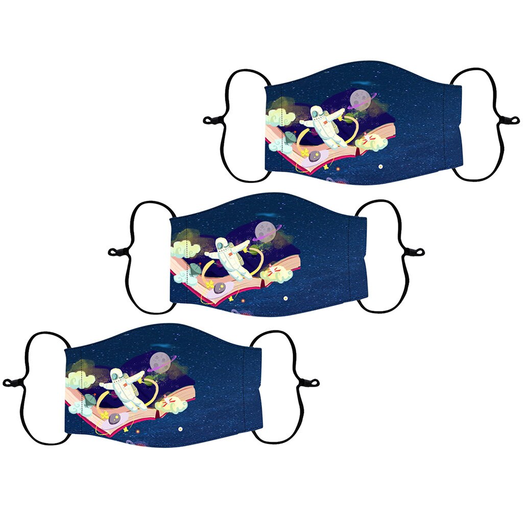 3PC kid face maks reusable Flag Bandana: F