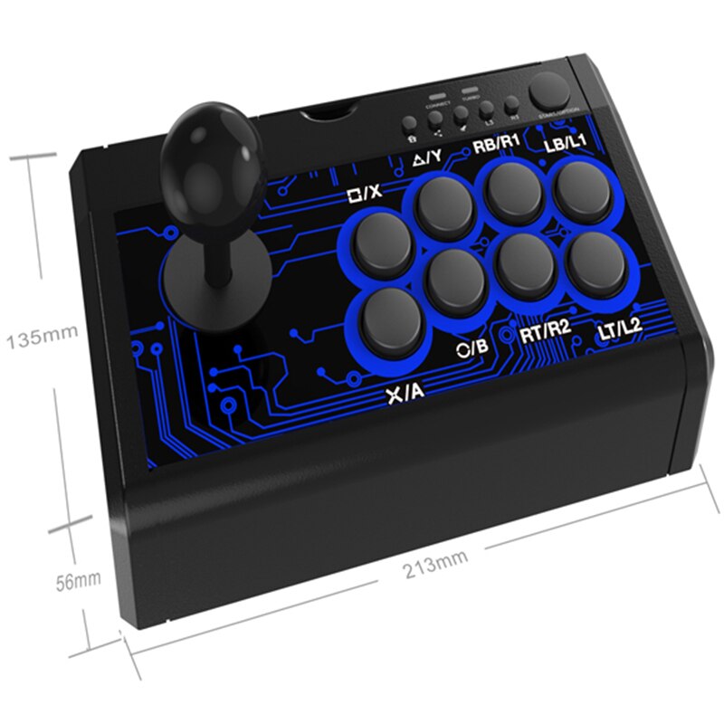 7-In-1 Arcade Fighting Wired Rocker Game Console Game Handle for Switch / PS4 / PS3 / / PC / Tp4-1886