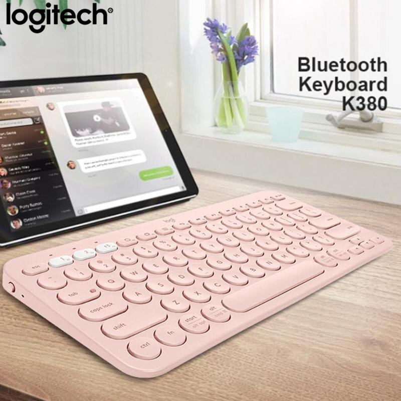 Logitech K380 Bluetooth Wireless Keyboard Portable Ultra Thin Mini Mute Multi-Device Keyboards For PC Laptop Tablet Android IOS