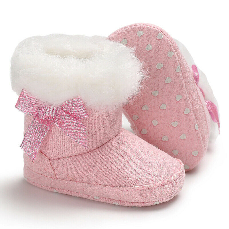 Baby baby barn ren färg bomullsskor pojkar flickor mjuka spjälsäng skor sneakers nyfödd resår första promenadskor rosa brun: Rosa / 13-18 månader