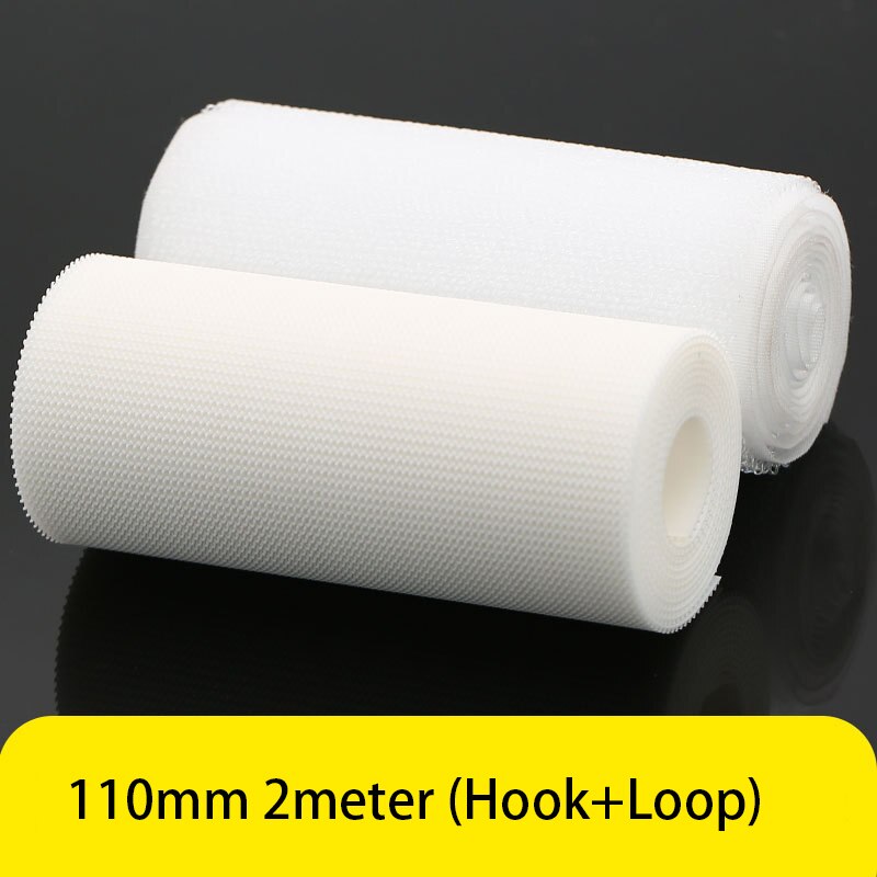 Bande velcro souple avec boucles et crochets, 2 mètres/paire, attache pour bébé, vêtements, accessoires de couture: 110mm 2 meters long