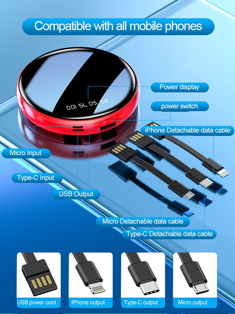 Powerbank Portable power bank 20000mah 10000mah External battery fast charge iphone 12 13 Portable battery