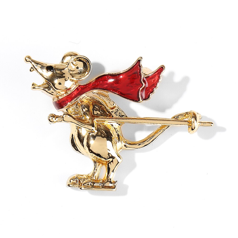 WYBU Cute Squirrel Puppy Brooch For Boy Girls Animal Brooch Pin For Friend Gold Plated Mouse Admiral General Broche Jewelry