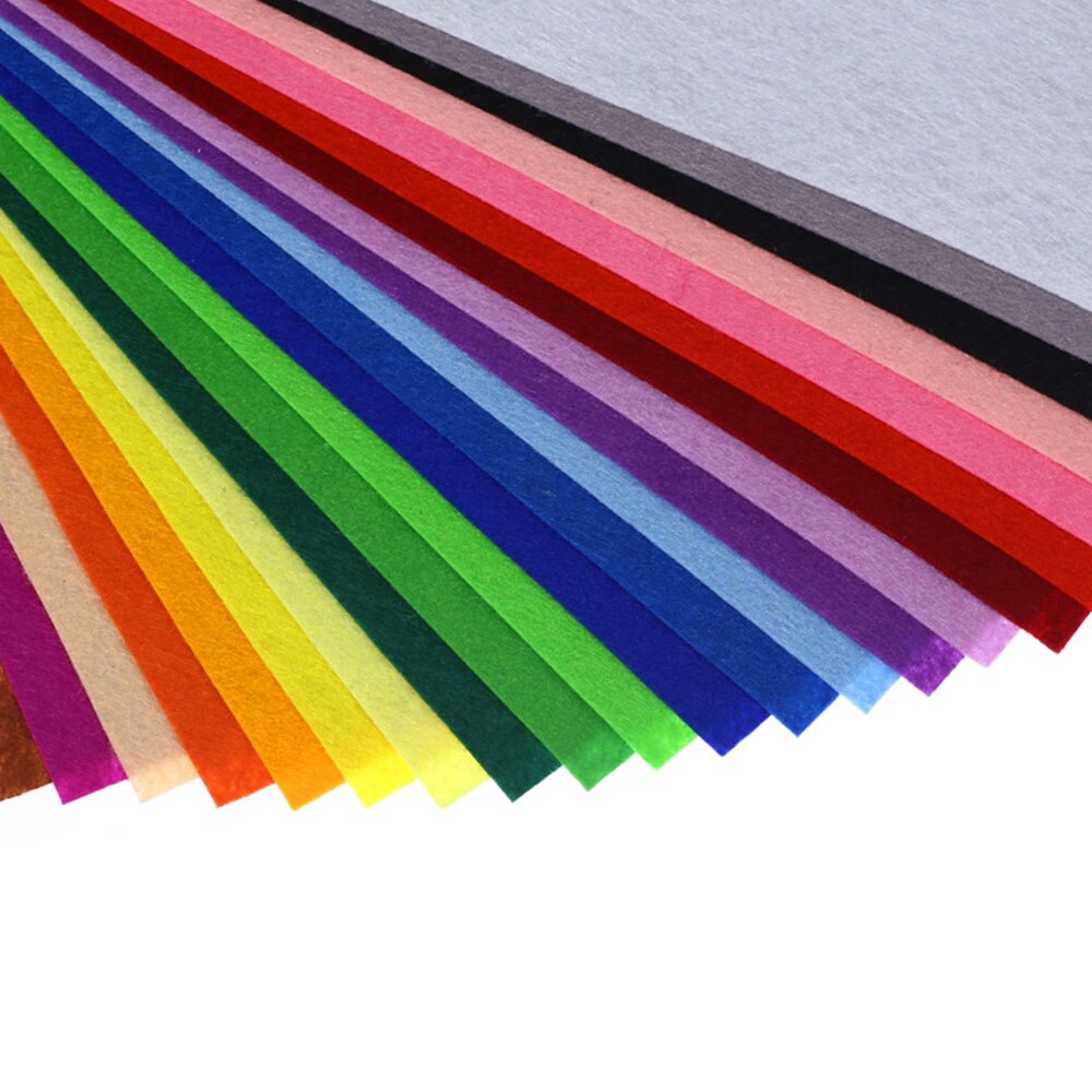 Tela no tejida de fieltro suave para manualidades, retales para manualidades, hojas de cuadrados de costura, paquete de fieltro de Color surtido, juguetes de retales no tejidos, 25 uds.