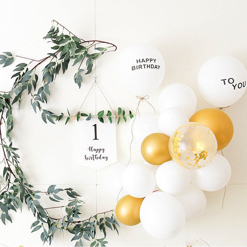 Happy Birthday 1-9th Banner Balloons Flag Bunting Forest Garland Kids Baby Shower First Birthday Party Decoration Supply