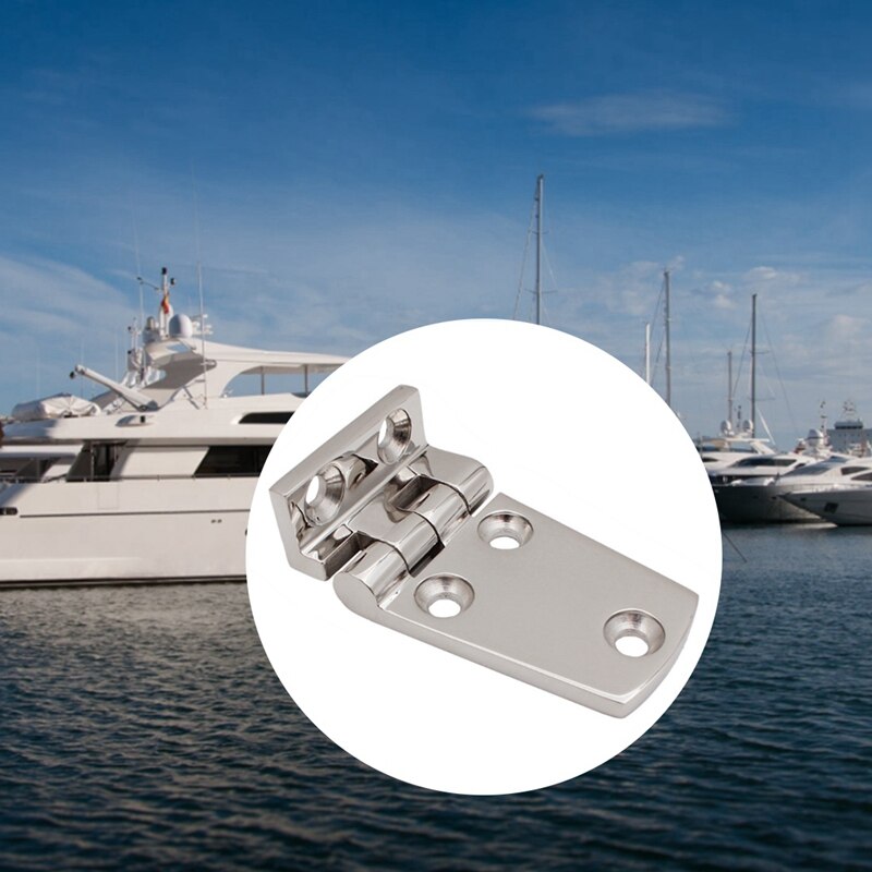 2Pcs Stainless Steel Flush Door Hatch Compartment Folding Bending Hinge Casting for Boat Marine Boat Accessories Marine