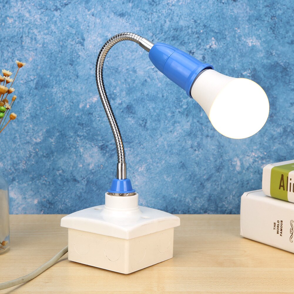 E27 soporte de bombilla LED Universal Flexible lámpara extensible adaptador Socket 360 grados rotativo lámpara Base soporte