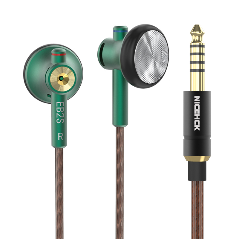 NICEHCK EB2S słuchawki HD mikrofon douszny L wtyczka 15.4mm LCP dynamiczny zestaw słuchawkowy do muzyki wokalnej przewodowy 4.4mm douszny Monitor B70/YD30/U2: FIOLETOWY