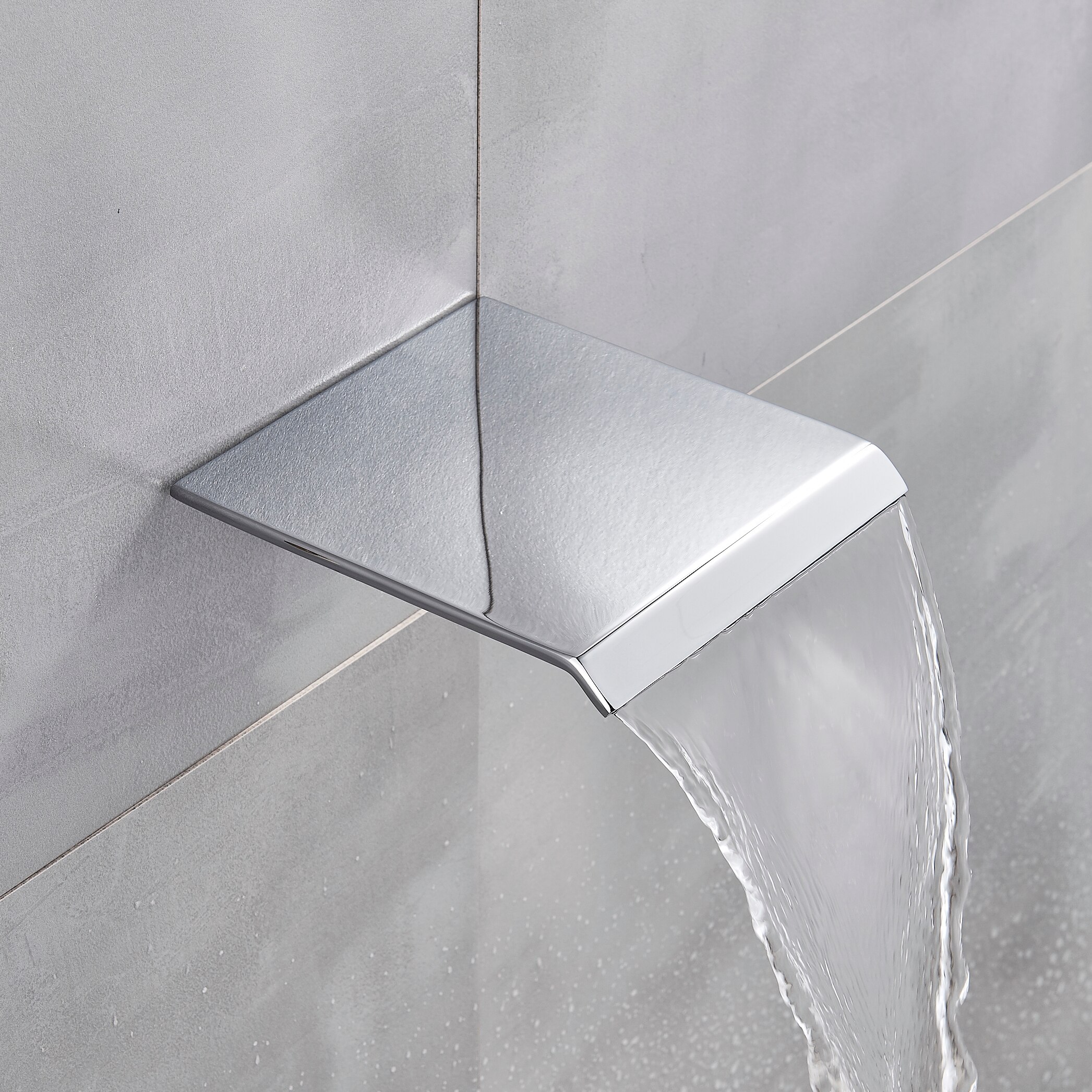 SHBSHAIMY Chrome Brushed Nickel Black Brass Wash Faucet Bathtub Faucet Wall Mounted Bathroom Accessories Full Water