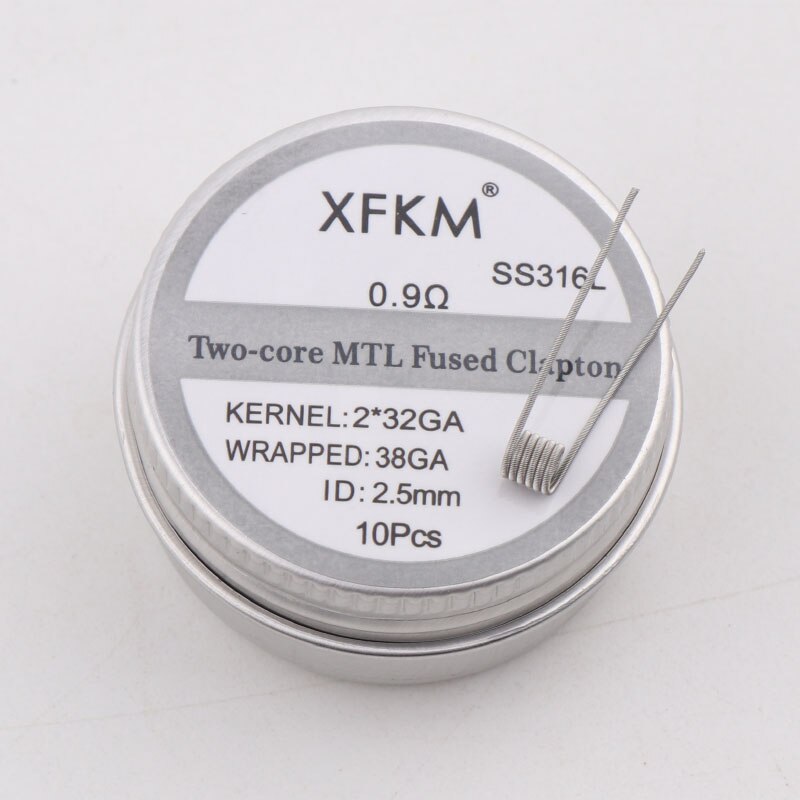 XFKM nuove bobine prefabbricate Superfine MTL fai-da-te Ni80/A1/SS316L clapton fuso premade per atomizzatori manta mtl RTA: Mtl-2-32-38-316