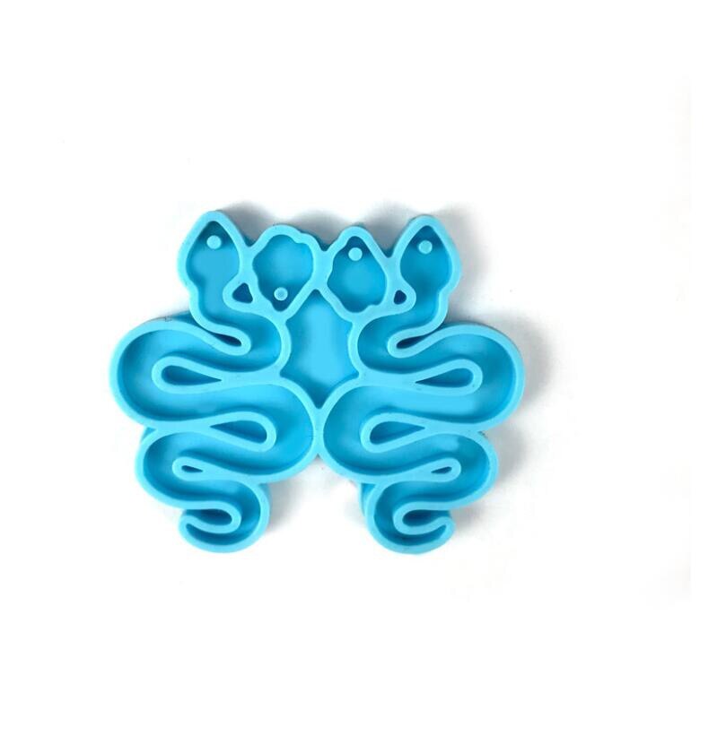 Super Glossy Snake Earrings mould Resin Silicone Mold DIY Epoxy Mould Decoration Keychain