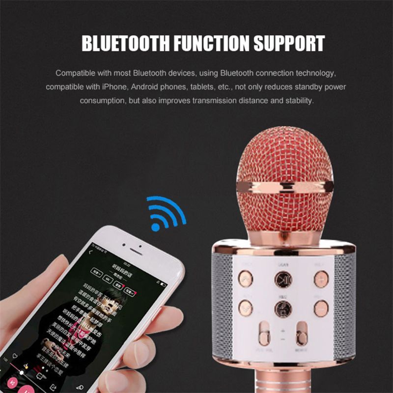 Drahtlose Tragbare Handheld Bluetooth Karaoke Mikrofon Singen Maschine