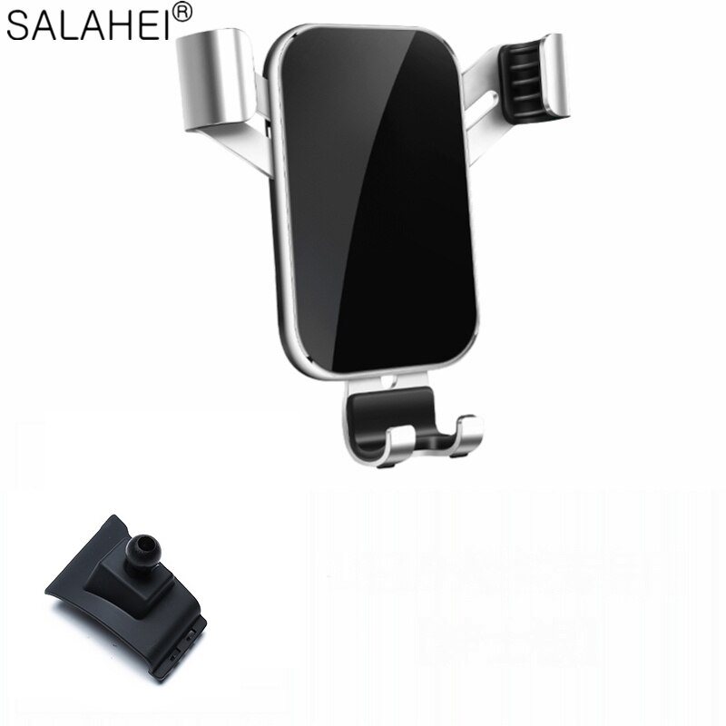 Mobile Phone Holder For NISSAN Patrol Y62 Armada Air Vent Mount Bracket GPS Phone Holder Clip: silver