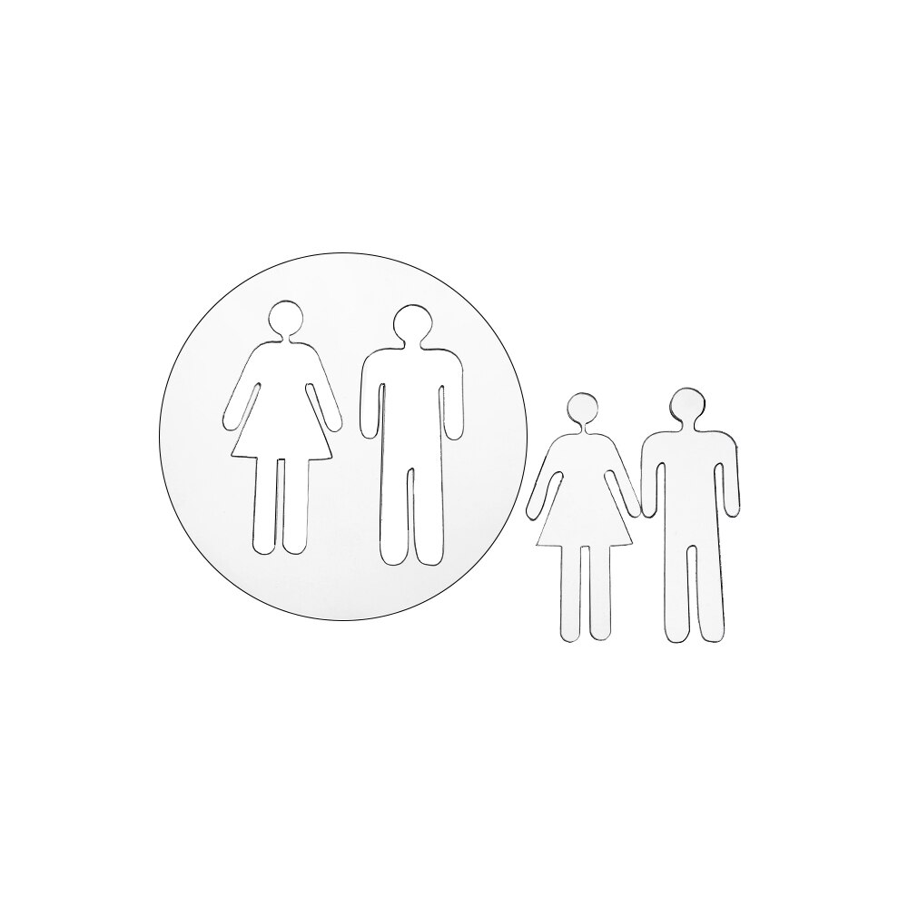 1Set WC Toilet Entrance Sign Door Stickers For Public Place Home Decoration DIY Funny Vinyl Mural Art Pattern Wall Deca: Type     17