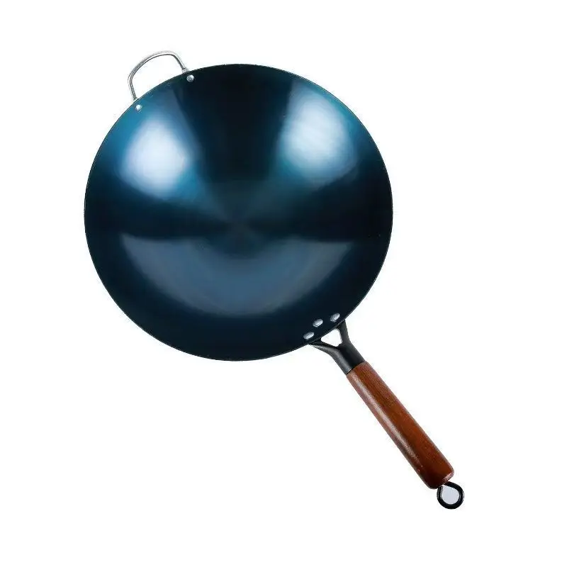 Handmade Iron Wok Traditional round Bottom Non-Stick Cooking Pot Healthy Home Use Street Vendor Wok Chinese Style Stir-Fry