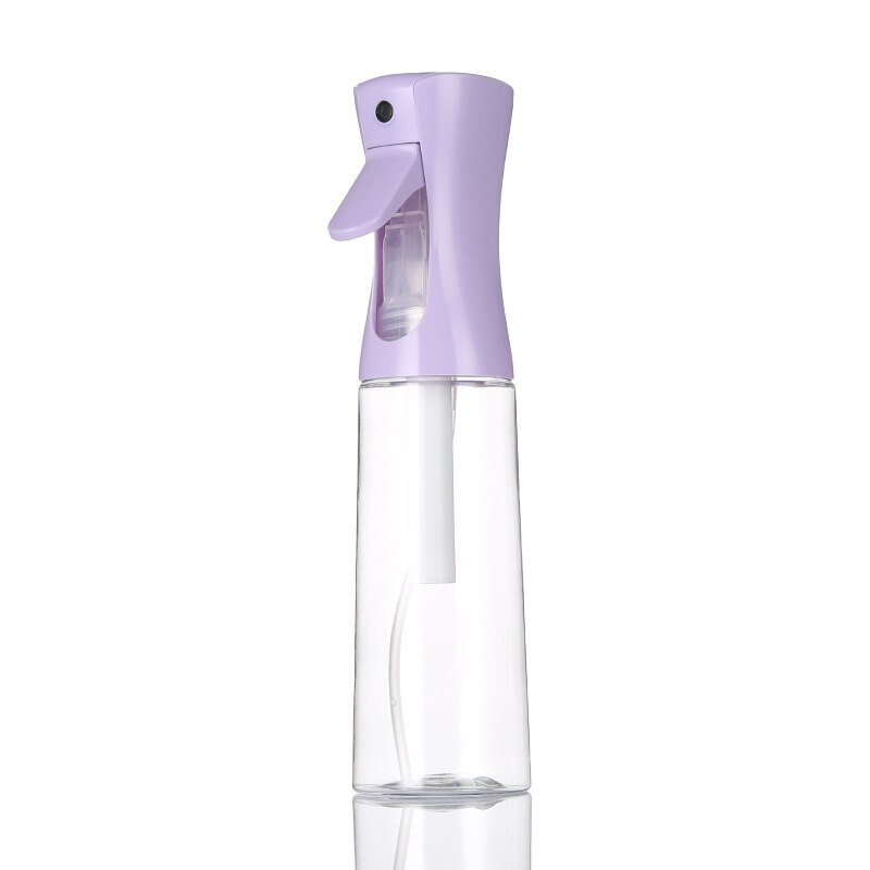 Botella de vapor rellenable vacía para peluquería, rociador de agua, herramientas de peluquería, belleza, colores caramelo, 300ML: Purple