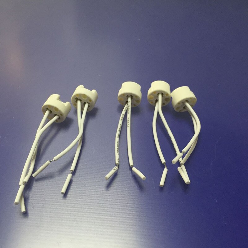 Lot de 100 douilles pour ampoule halogène à  mr16 mr11 g4 g5.3 g6.35 led avec deux fils