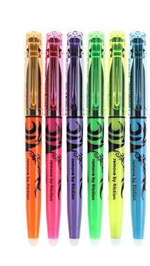 Pilot sw-fl frixion slettelig highlighter 6 stk farvemarkør sæt doodle malerartikler: 6 farver sæt