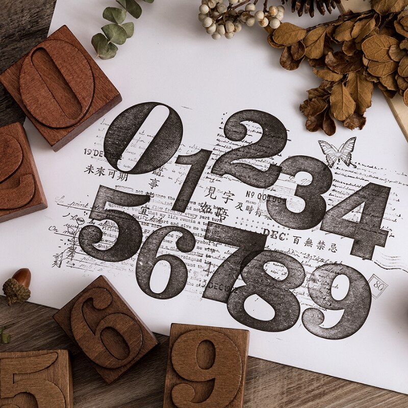 Vintage Grund Digitalen Symbol dekoration Holz stempel Set für scrapbooking album DIY handwerk dekoration stempel