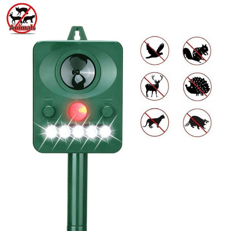 Garden Outdoor Use Ultrasonic Solar Powered Cat Dog Animal Repeller Animal Chaser Deterrent Repellent Pest Control