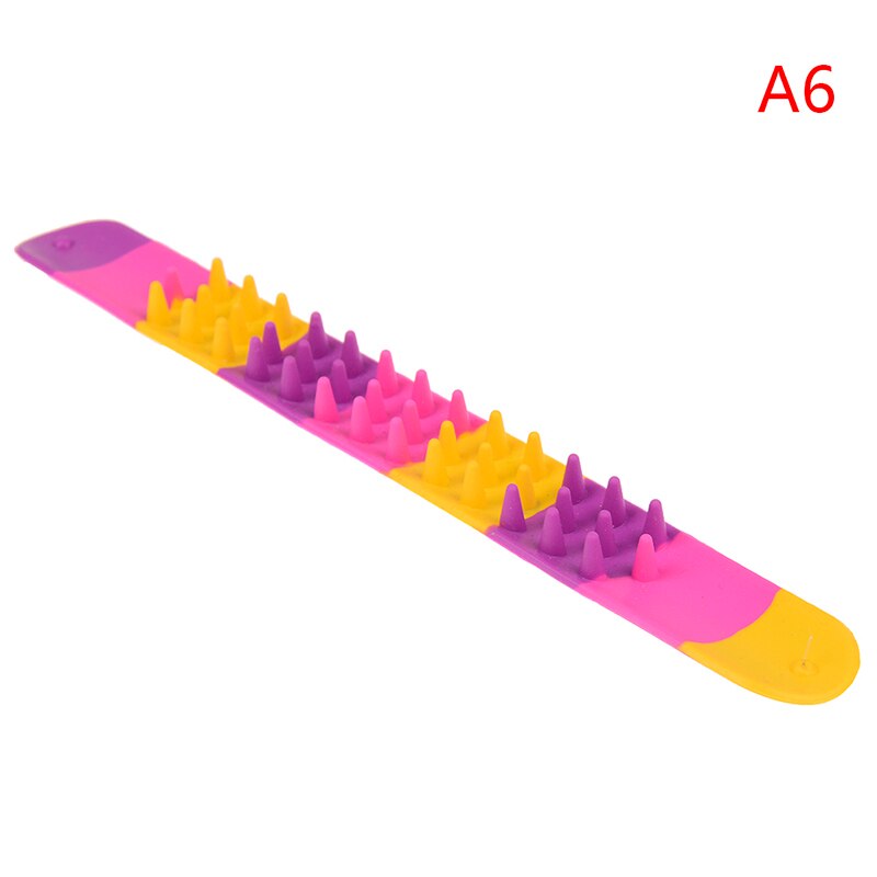 Classic Toy Antistress For Children Autism Spiky Slap Bracelet Silicone Spike Fidget Bracelets Office School Classroom Sensory: A6