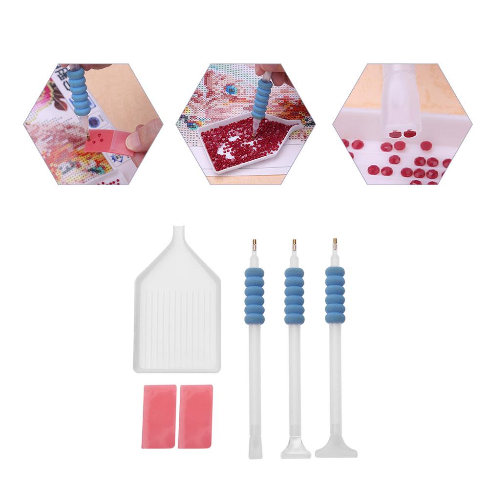 DIY Diamond Painting Tools Set 5D Diamond Painting Cross Stitch Accessories Embroidery Pen Mosaic Glue Pen Kit Tweezers