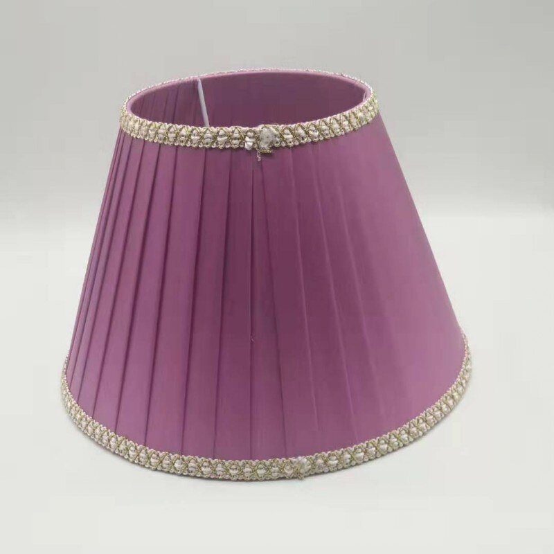 E27 Art Deco Lamp shades for table lamps pink/purple round Fabric lampshade modern style lamp cover for home decoration