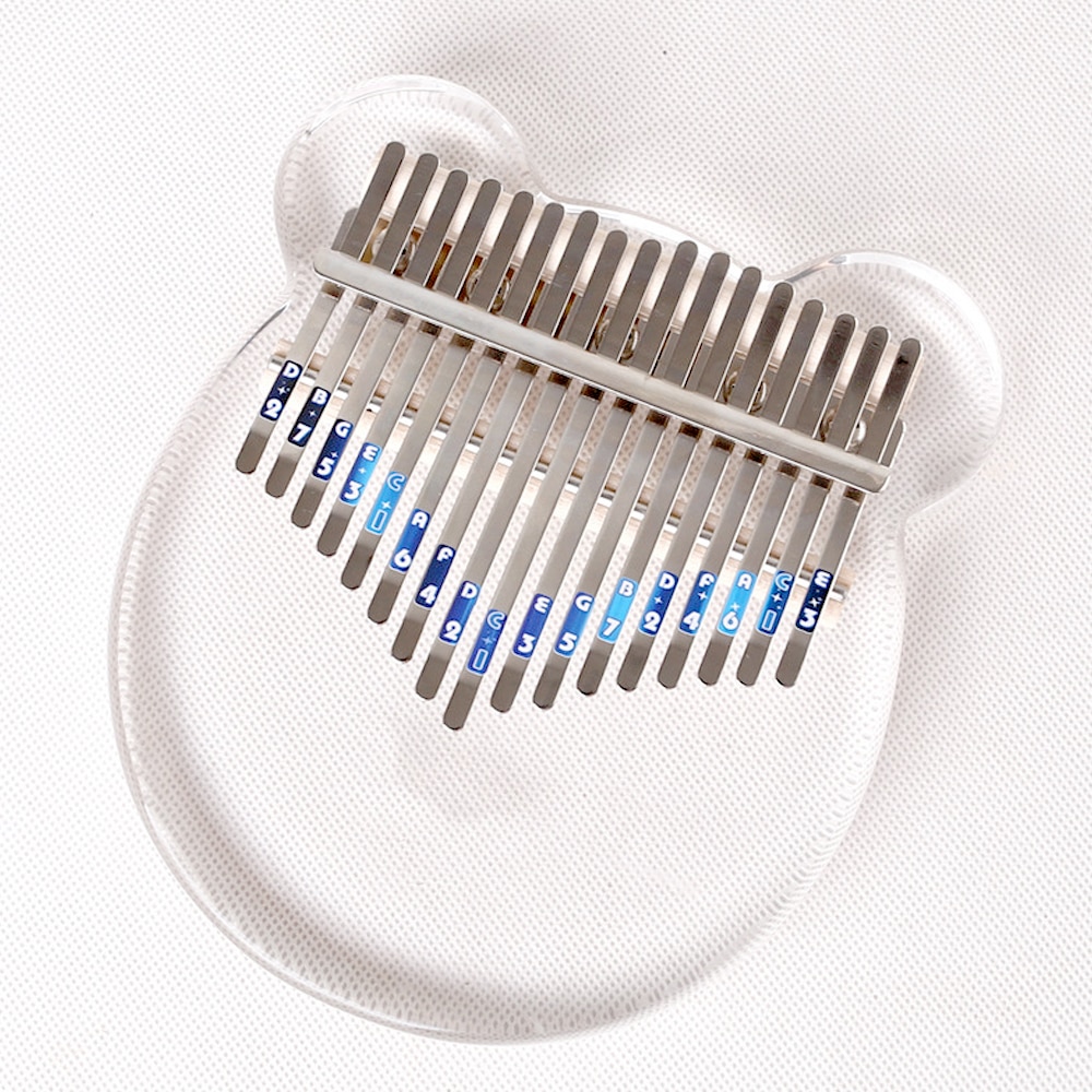 Kimi Muslady Kalimba 17 Key Acryl Transparante Thumb Piano Met Tuner Hamer Kalimba Case Vinger Piano Willekeurige