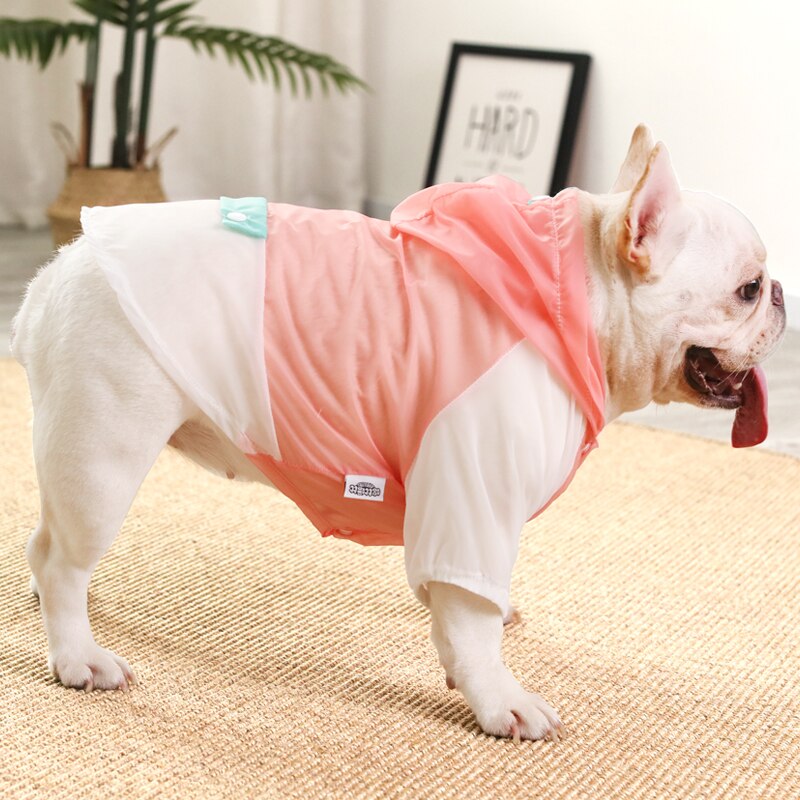 Buldog francuski ubrania letnie T-koszula dla psów mopy sznaucer walijski corgi buldog kostium odzież dla zwierząt odzież chroniąca przed słońcem