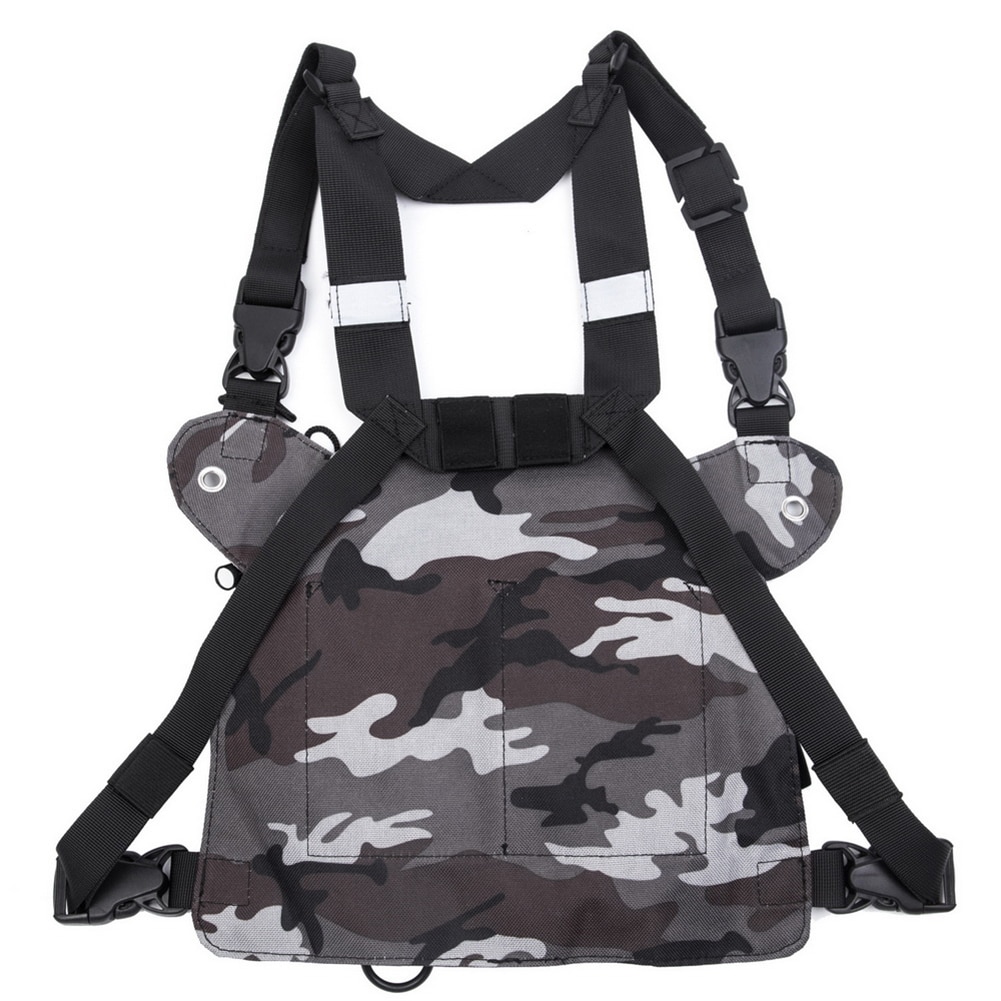Opslag Pakket Universele Radio Borst Bag Oceaan Camouflage Borst Harnas Front Pack Draagbare Pouch Borst Zak Vest Rig Perfect
