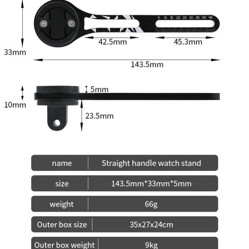Integrierter Fahrrad-Tachometer, Kilometerzähler, Stoppuhr, GPS-Ständer, Rennrad-Lenker, Computer-Halterung für Garmin / Bryton