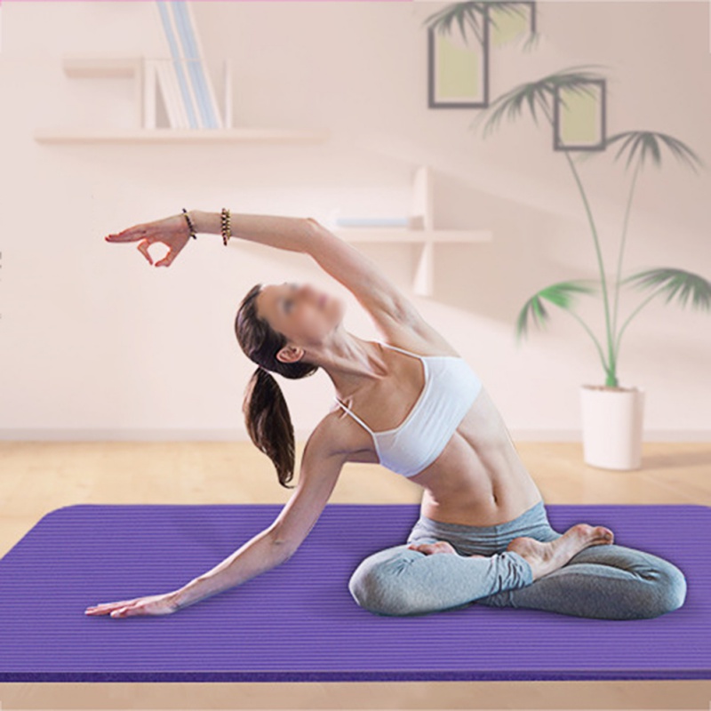 Sports yogamåtte multifunktionel yogamåtte slynge rem elastisk bomuld skridsikker fitness gym bælte til sportsøvelse 4 farver