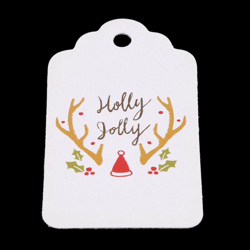 Offre spéciale étiquettes volantes papier Kraft blanc robinets avec chaîne à la main bricolage étiquettes de noël étiquettes affichage emballage étiquette carte