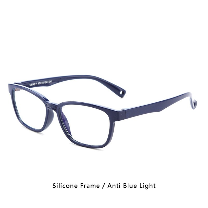 Blue Light Blocking Glasses Kids TR90 Flexible Ultralight Computer Gaming Prescription Glasses Boy Girl Child UV400: C13Bright Blue