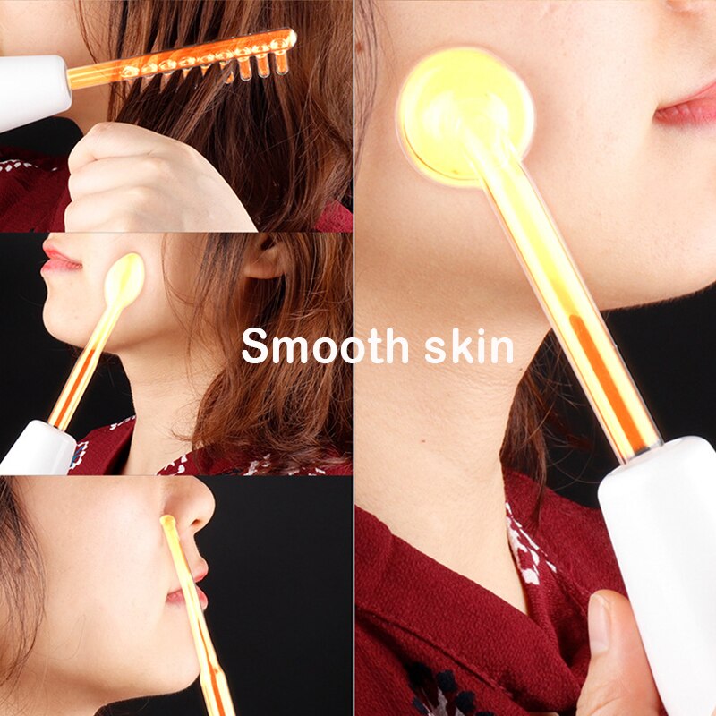 High Frequency Facial Machine Spot Electrode Glass Tube Electro Therapy Beauty Device Acne Remover Facial Skin Care Tightening