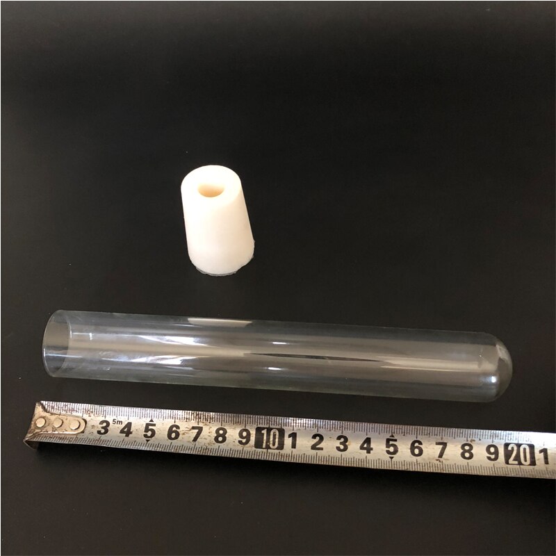 12 Stuks/pak Lab Glazen Reageerbuis Met Silicagel Plug Laboratorium Chemie Glaswerk Glazen Buis