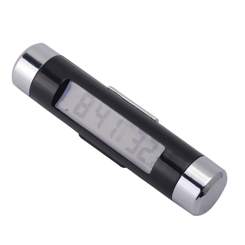 Ns modify 2 in 1 auto digitale lcd temperatuur thermometer klok kalender auto blauwe achtergrondverlichting klok met clip