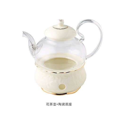 Bone China Coffee Cup Retro Ceramic Tea Cup and Saucer Set Luxury Afternoon Tea Coffee Cup and Saucer DD60CS: Teapot Yellow