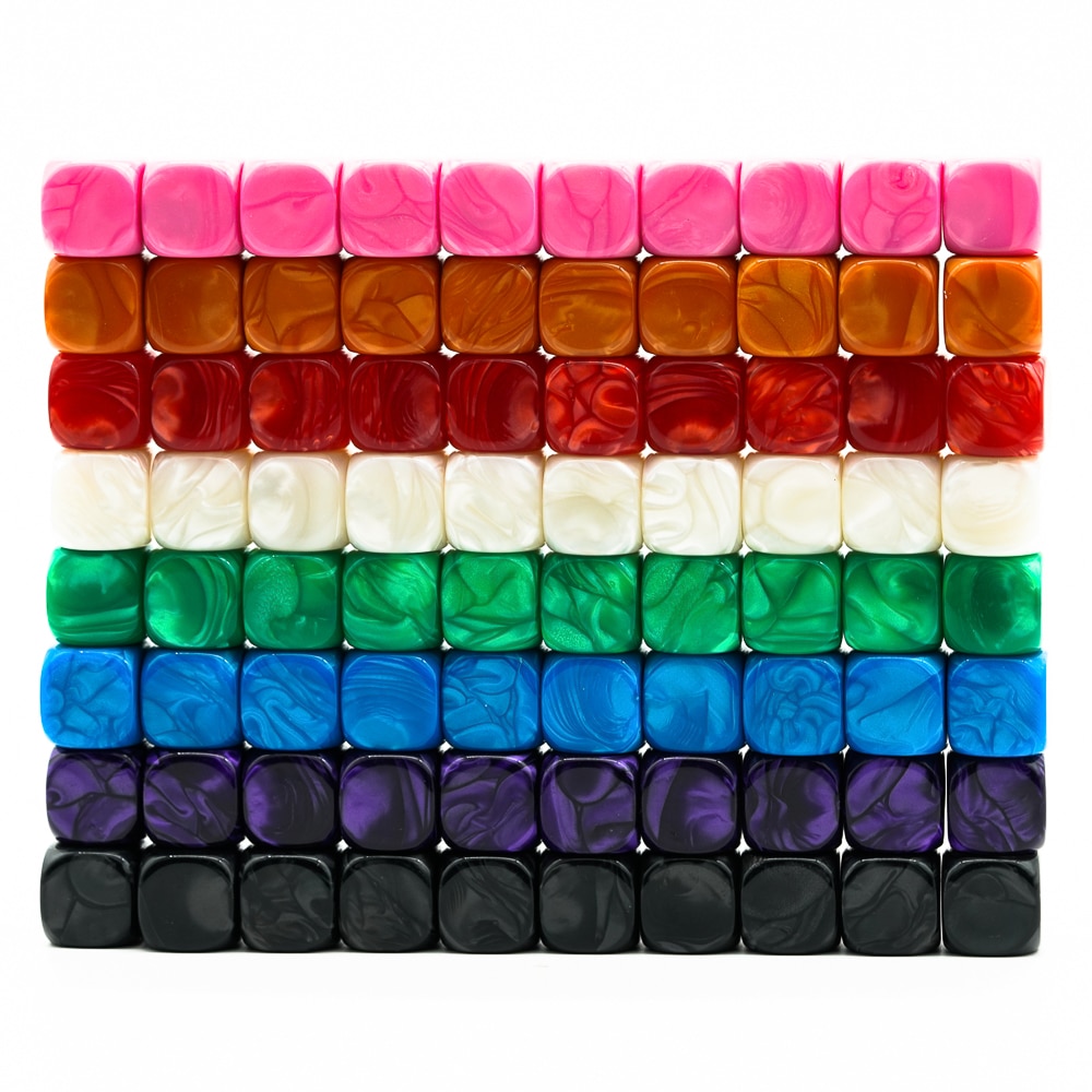 10 pièces dés vierges 16mm dés Standard 6 dés pour jeux de société bricolage dés Cubes d'enseignement