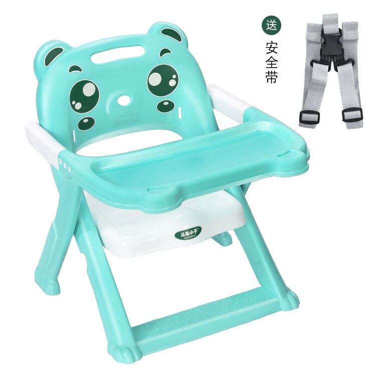 freundlicher esstisch stuhl faltbare multi-funktionale Baby esszimmer stuhl tragbare Kleinkind lernen zu essen hocker: Grün Nein Räder
