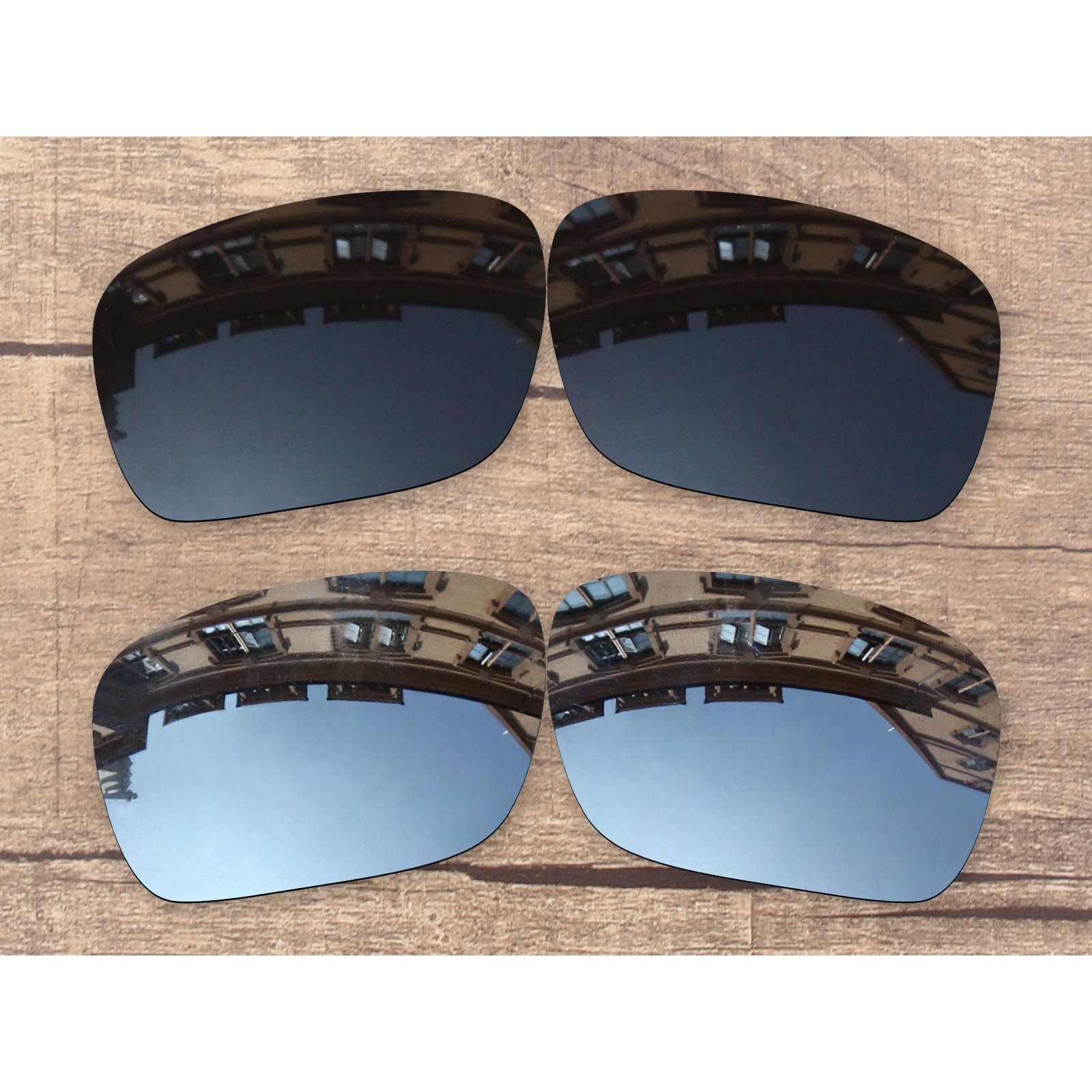 Vonxyz – lentilles polarisées de remplacement, 20 choix de couleurs, monture pour Oakley Mainlink XL OO9264: Black-Chrome