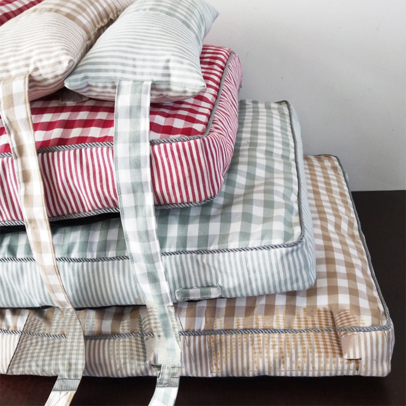 Hundeseng til små / mellemstore / store hunde, komfort hundesofa med pude og aftageligt vaskbart betræk, hundemadras, hundekassemåtte / -pude