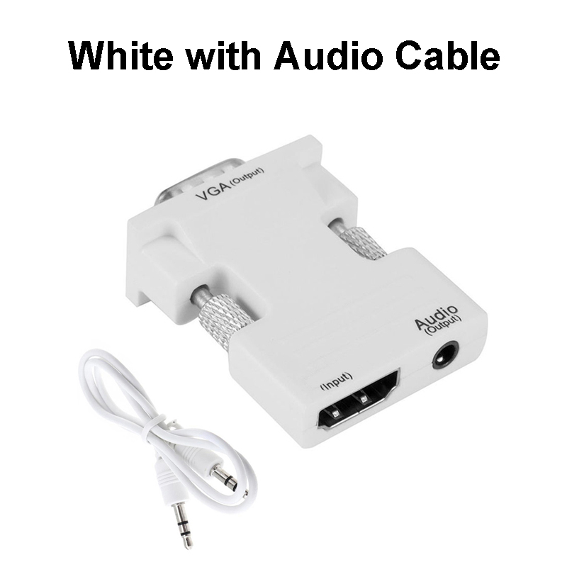 Hdmi-kompatibel till vga-adapter  hd 1080p med 3.5mm ljudkablar för pc, bärbar dator, tv-box, projektor, hdmi-kompatibel till vga-omvandlare: Övrig