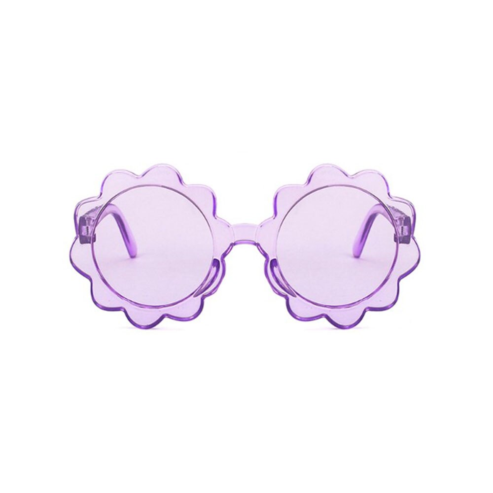 1Pc Vintage Kids Zonnebril Baby Zonnebril Ronde Bloem Gafas Baby Kinderen UV400 Sport Zonnebril Meisjes Jongens Oculos De Sol: Purple B