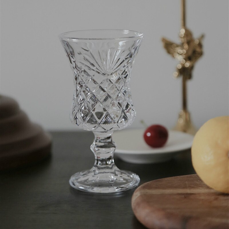 Europæisk bægerglas kop kunst vintage champagne bryllup glas kop krusning dessert bicchieri vetro drinkware  de50bz