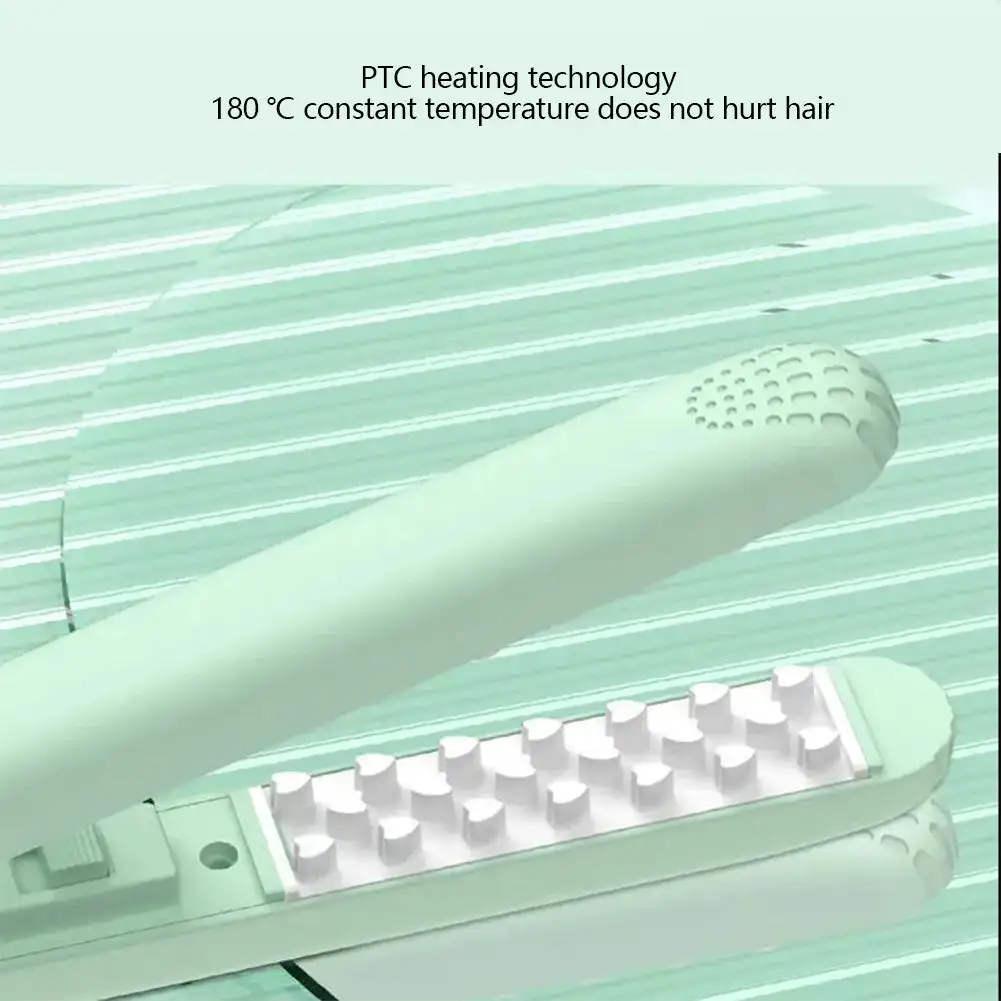 Plancha rizadora de pelo esponjosa, rizador portátil inteligente de temperatura constante, herramienta eléctrica de estilo de cabello de larga duración