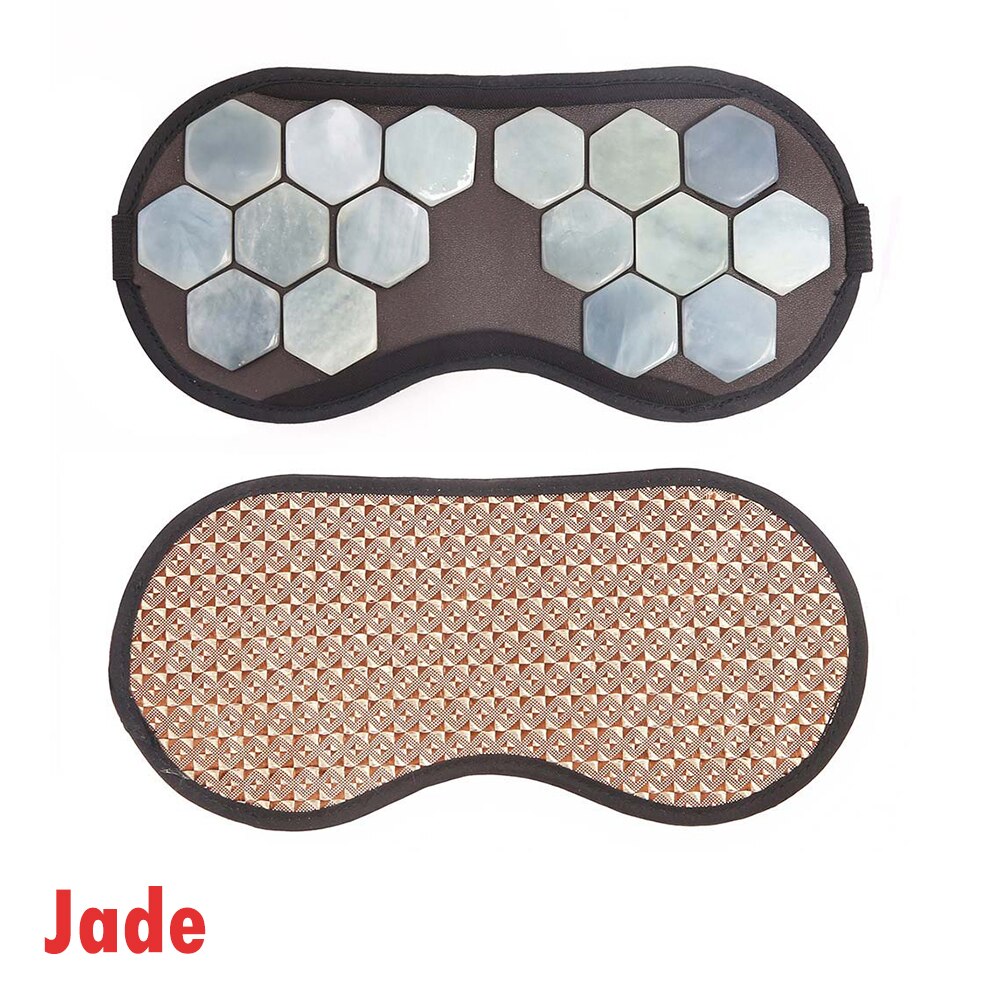 Masque pour les yeux à la Tourmaline germanium, jade, thérapie magnétique, santé, ombrage, masque pour le sommeil: 1