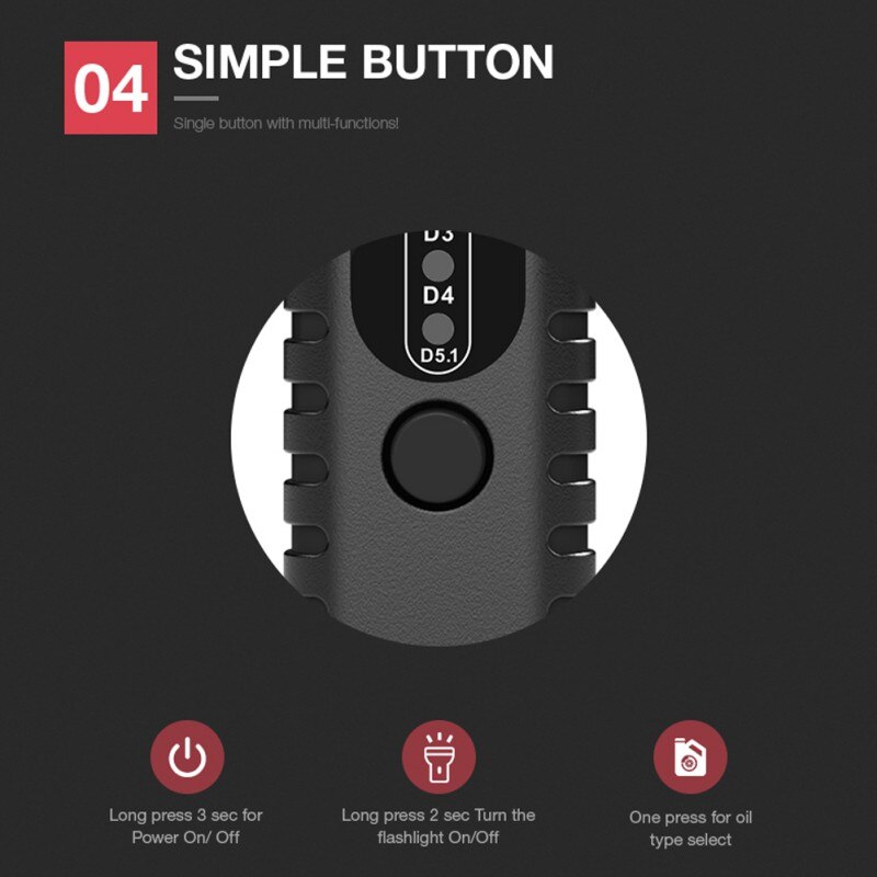 12V Auto Brake Fluid Tester Digital Car Brake Oil Tool Auto Oil Tool LED Indicator Check Display Tester