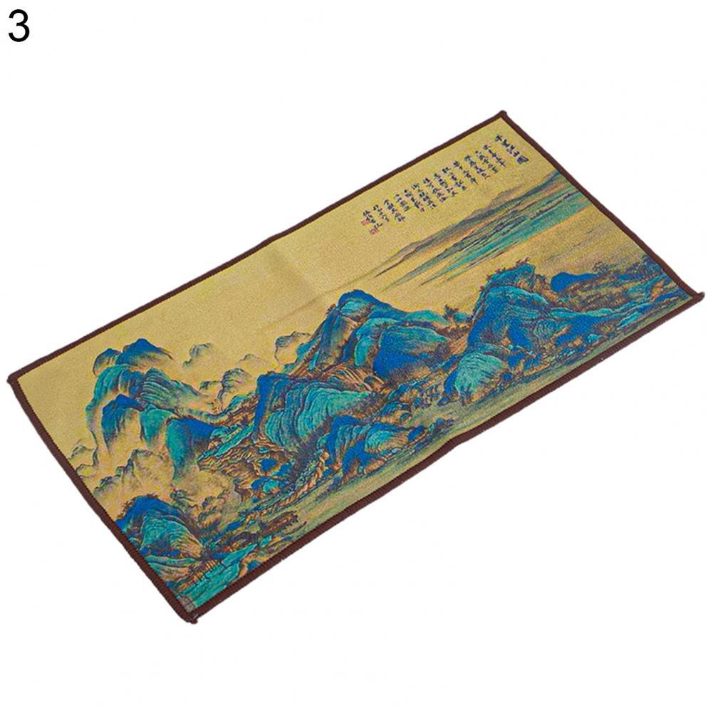 Chinese Painted Tea Towel Absorbent Rag Cotton Flax Table Cleaning Cloth Tea Cloth Household Dish Cleaning Wipe салфетки на стол: 3